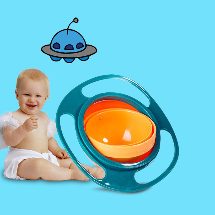 360 Degree Rotating Anti Overflow Feeding Tray Baby Training Rotating Balance Toy Children's Rotating Balance Bowl