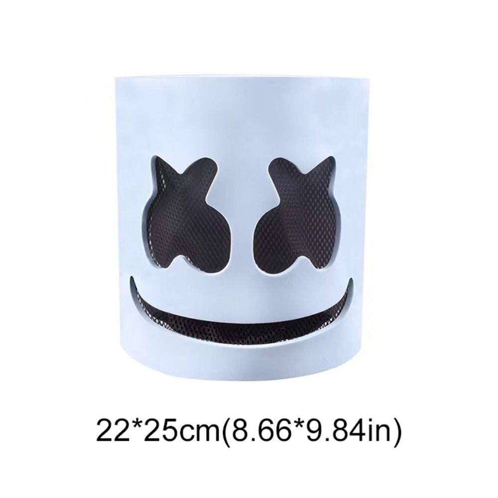 Party Decor LED Halloween Luminous Head Cover Glowing Plastic DJ Marshmallow Mask Universal Neon Headgear Bar