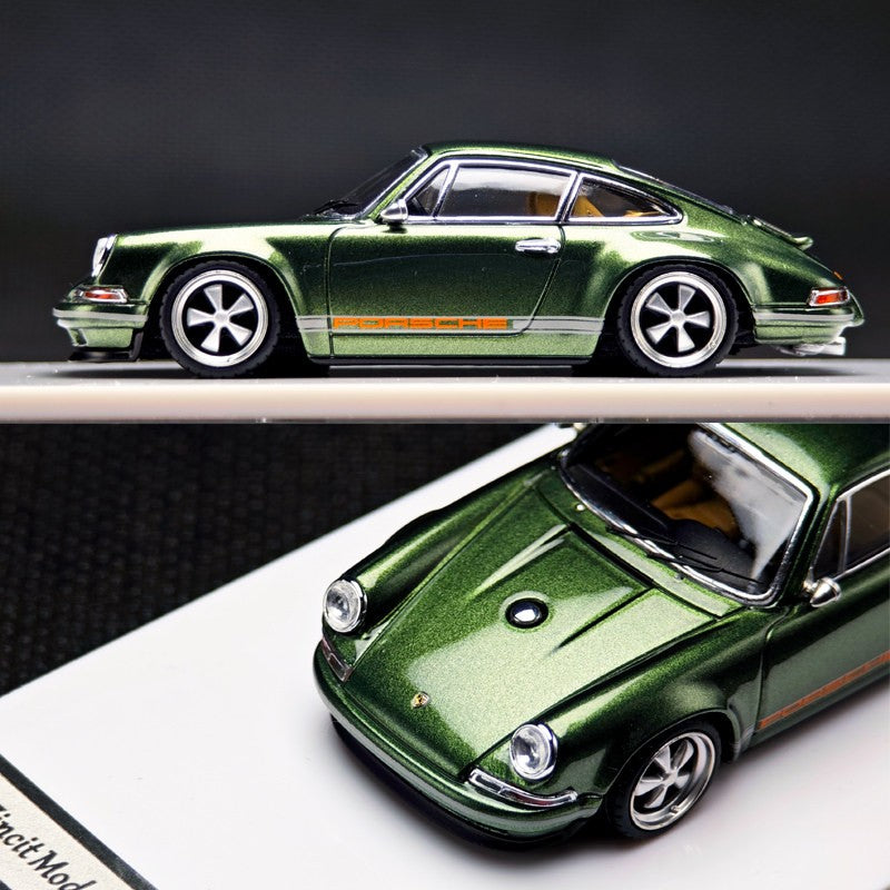 1:64 Novo Modelo de Zinco Porsch 911 964 Singer Coupe Dls Miniatura de Liga Fundida Modelo de Brinquedo Infantil Colecionável Ornamento