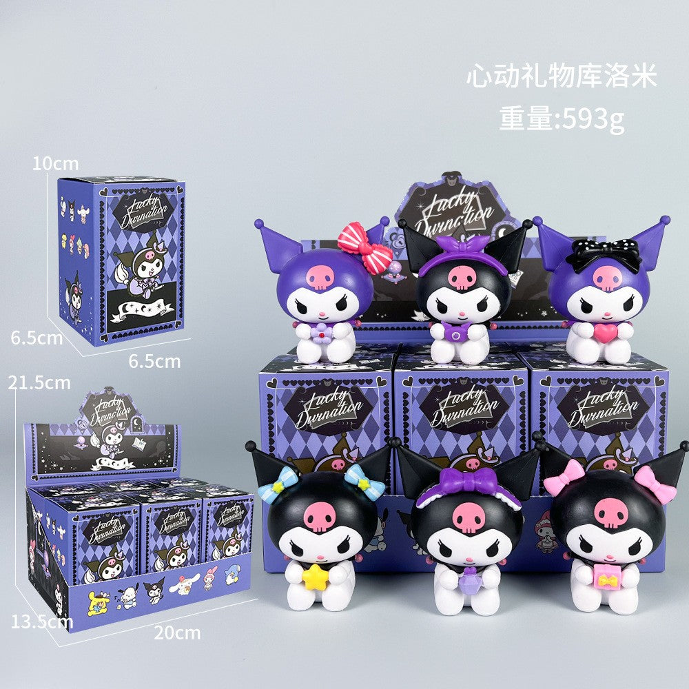 Sanrio Nova Série Flor de Rima Blind Box Kawaii Kuromi Pochacco Cinnamoroll Melody Caixa Surpresa Boneca Sacola Surpresa Decoração Brinquedo Presente