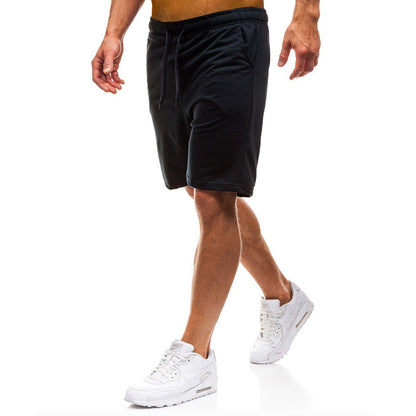 2025 new Summer Men’s Fashion Jogger Sweat Shorts Undershirt Casual Solid Color Gym Running Workout Athletic Pants Male Shorts