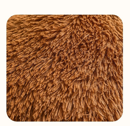 Cama Calmante em Formato de Pata para Pets, Cama de Rosca de Pelúcia Sintética para Cães e Gatos, Lavável à Máquina, Base Antiderrapante