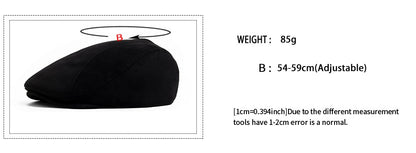 New Suede Autumn Winter Beret Fashion Vintage Men Women Newsboy Hat Casual Flat Visor Cap Berets For 54-58cm Head Circum Ference