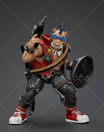 Original JOYTOY TMNT 1/18 Coleção Rocksteady&Beebop Conjunto Completo Boneco de Ação Soldado 11.5cm
