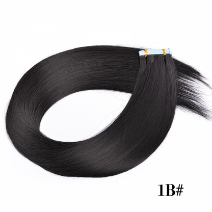 Apliques de Cabelo Sintético Liso com Fita Adesiva 10 Peças Extensão de Cabelo Natural 24 polegadas para Mulheres Invisível Dupla Face Estilo Livre