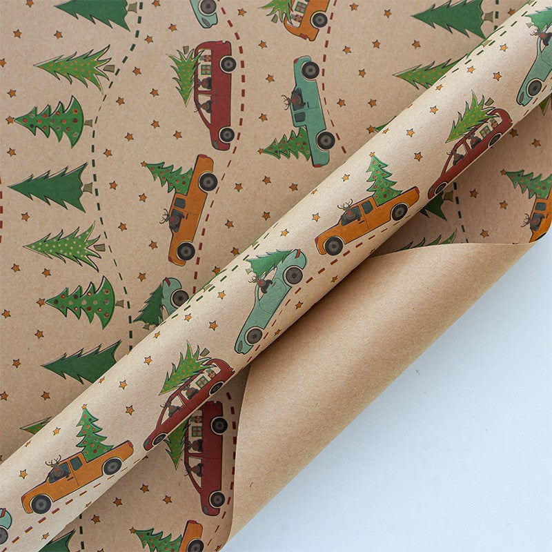 Fold Retro Kraft Gift Wrapping Paper Worldmap Christmas Gift Paper Newspaper Craft Valentine's Day Birthday Gift RegularPaper