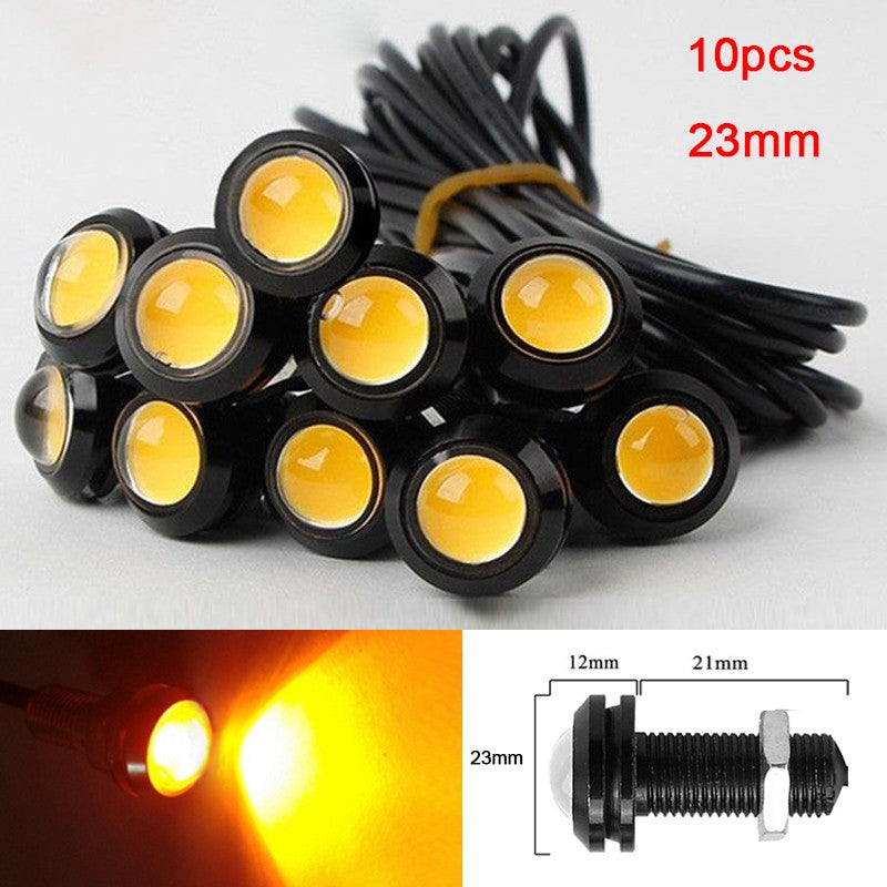 2-10 PCS 23mm 18mm Car Eagle Eye Light DRL LED Daytime Running Lights 12V Motorcycle COB Beads Backup Signal Lamps