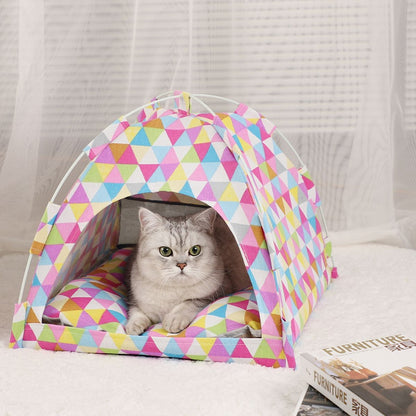 Cama Barraca para Pets, Acessórios e Suprimentos para Gatos, Almofadas Quentes, Móveis, Sofá, Cestas, Camas, Tendas, Toca de Gato, Inverno