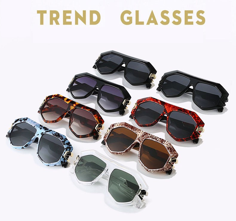 OptiLyra Brand Fashionable Large-Frame Toad Glasses High-Quality Trendy Street Sunglasses Retro Men Aviator Sunglasses