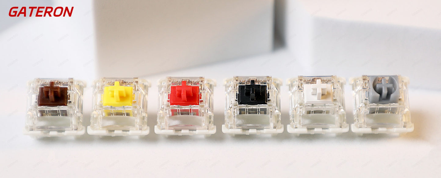 GATERON G Pro V3 3.0 Pro Switch 3 pin para Teclado Mecânico Pré-Lubrificado RGB Linear Tátil Branco Amarelo Vermelho Prata Marrom Eixo MX