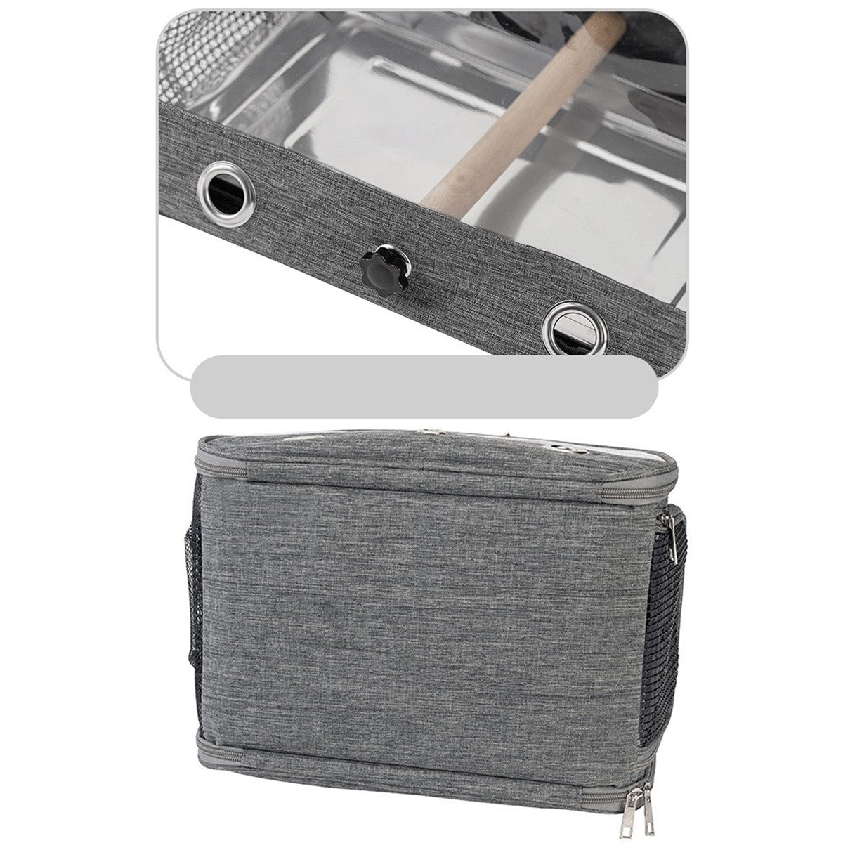 Bolsa de transporte portátil para pássaros pequenos, para papagaios, periquitos, com janela lateral de acesso, dobrável, para uso externo