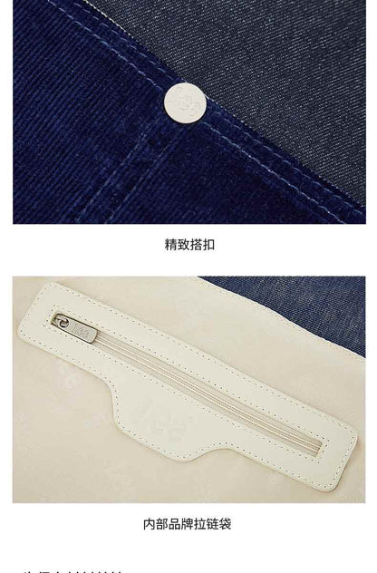 LEE Large Size Canvas Corduroy Women Travel Tote Bag Classic Simple Style Lady Daily Handbag Big Shopping Bags Back To School