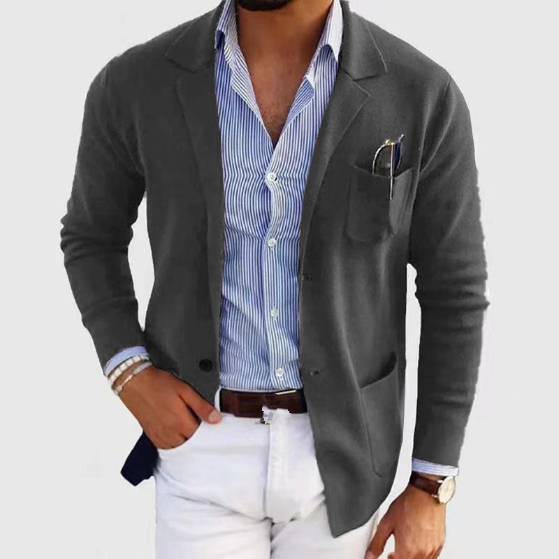 2025 New Men's Blazer Jackets Fashion Slim Fit Solid Single-breasted Suit Coats Business Casual Outerwear Wedding Suits for Men
