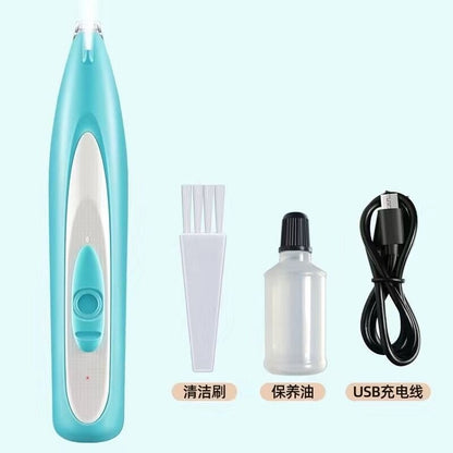 Máquina de Tosa Profissional para Cães e Luz LED Display LCD Lâmina de 18mm para Aparar Patas Baixo Ruído Aparador de Pelos de Pet sem Fio