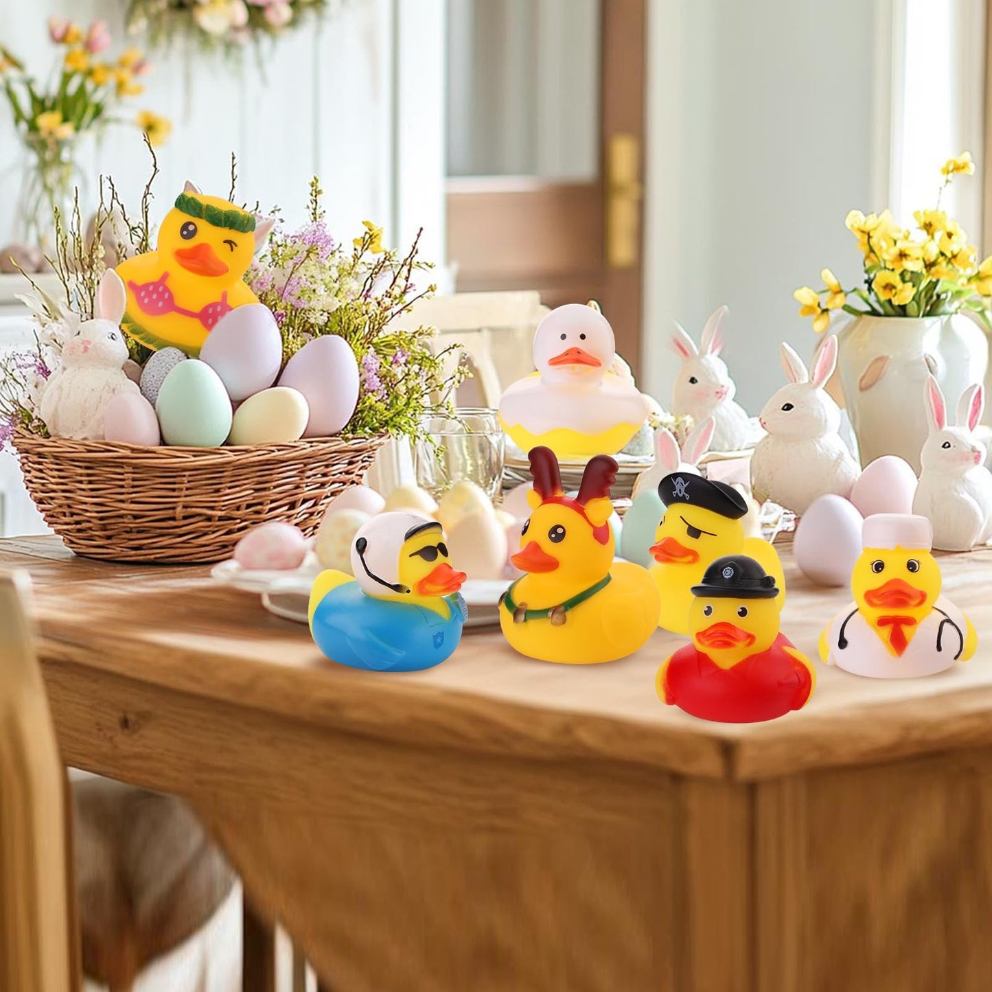 Patos de Borracha de Verão, Patos de Borracha Pequenos Sortidos em Massa, Mini Patinhos de Borracha para Banho de Bebê e Brinquedos de Piscina, Pato de Cruzeiro