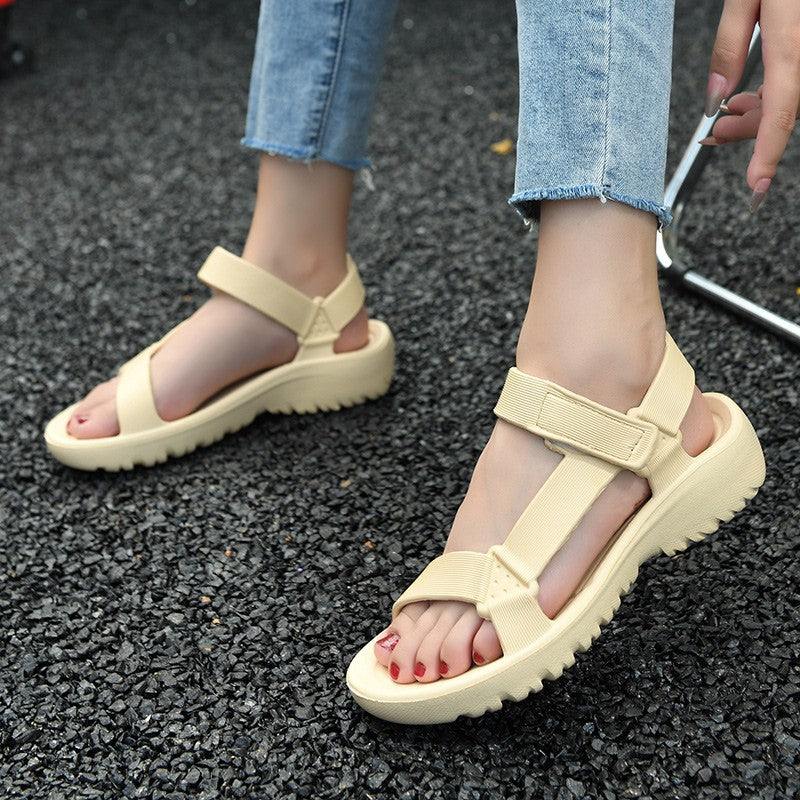 Womens Sandals Fashion Trend Anti-slip Wear-resistant Lightweoght EVA Flat Sandals for Women Outdoor Beach Shoes for Women