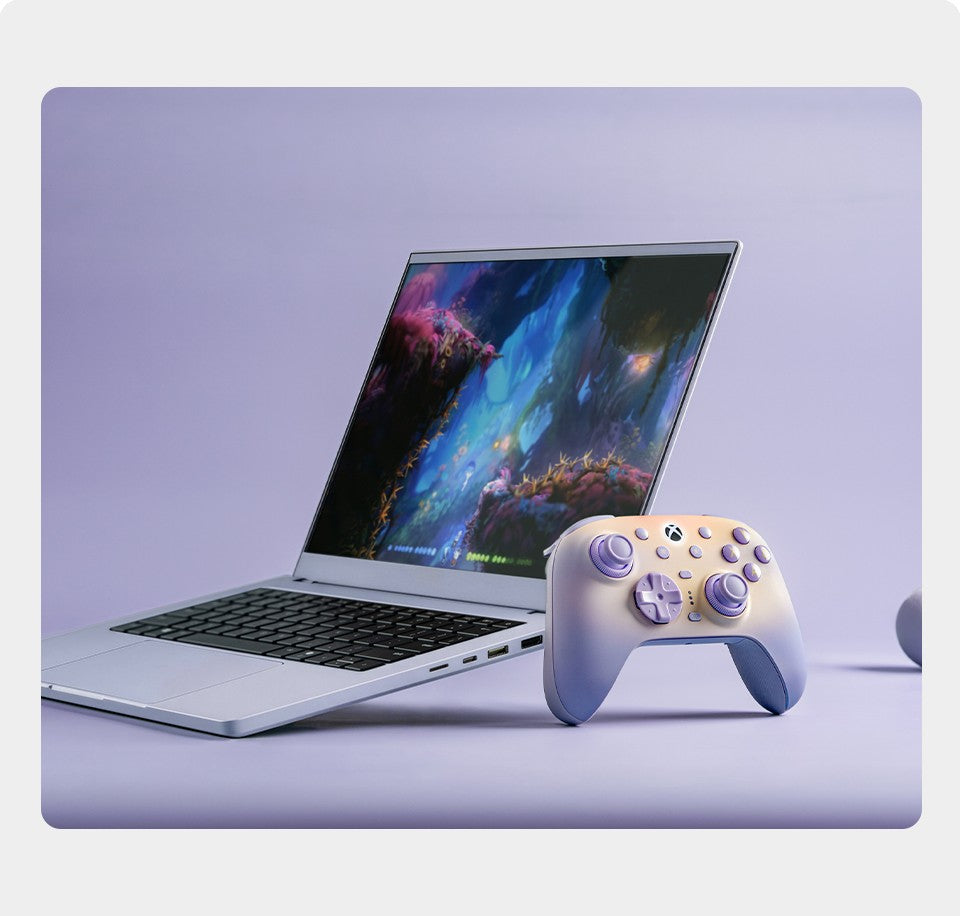 8BitDo Ultimate 3 Wireless Controller for Xbox, PC, Android, Apple With Force Ring TMR Joystick & Charging Dock (Lavender Dusk)