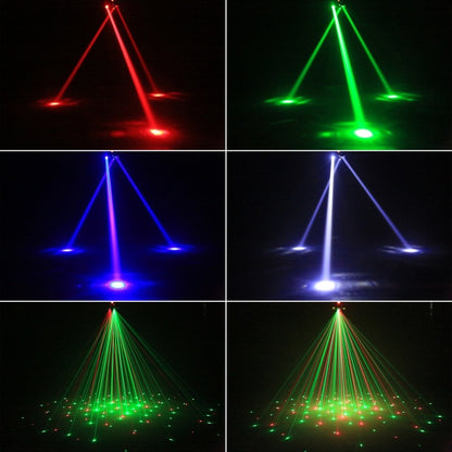 LED Moving Head 80W RGBW 4in1 Mini Six Arm Beam Strobe Light Yellow Flash Dj Bar DMX 512 Remote Control Stage Effect
