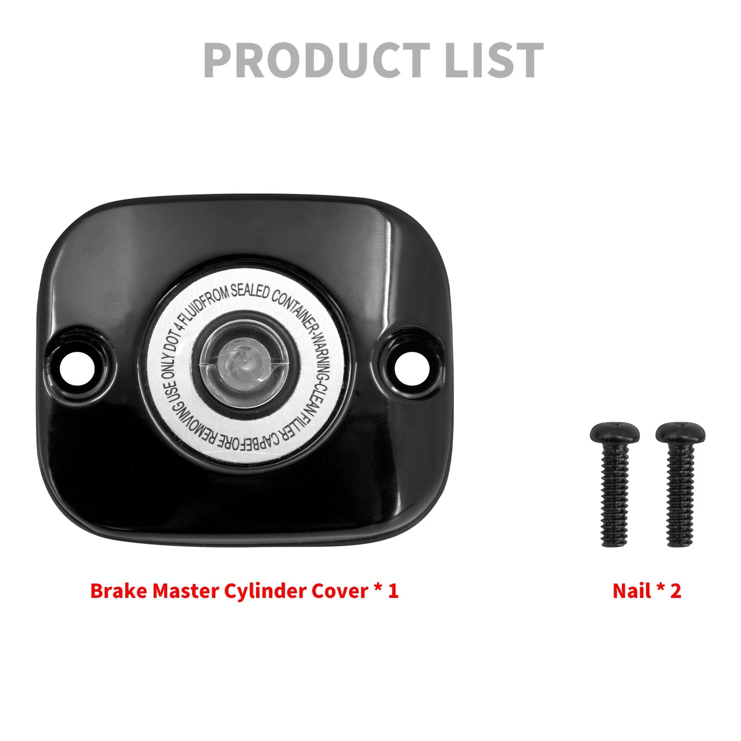 Tampa do Cilindro Mestre de Freio Dianteiro de Moto para Harley Softail Fat Boy Slim Touring Road King Street Glide FLHT Dyna Low Rider