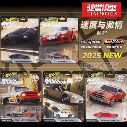 New Hot Wheels 1:64 HNW46 Cars Model Fast & Furious Alloy Car Model Lamborghini Mazda RX7 Custom Toy Collectible Birthday Gifts