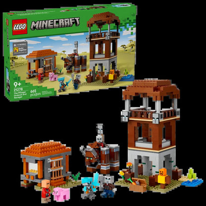 LEGO Blocos de Montar Meu Mundo Posto Avançado Predador e Blocos de Montar Clássicos Predador Brinquedos Presentes Infantis