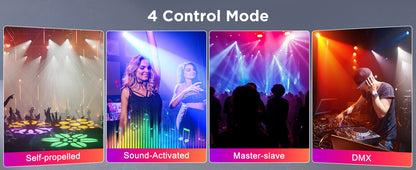 Datewink 120W LED Beam Moving Head Light 8 Patterns RGB Stage Lighting Effect DMX512 For DJ Disco Show Concert Party KTV Karaoke