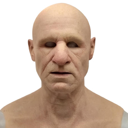 Elderly Woman Man Mask Wrinkle Full for Head Mask Grandpa/Grandma Face Mask Devil Novelty Supplies Halloween Party Cosplay Props