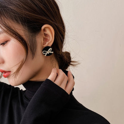 New High-end Atmosphere Decoration Shine Fashion Women Temperament Personality Exaggerated Earring Wedding Jewelry Birthday Gift