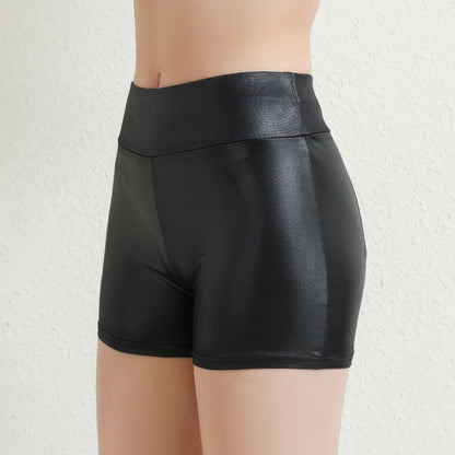 Women Faux Leather Shorts High Waist Push Up Black Short Joggers Sports Fitness Womens Sexy Slim Shorts Spodenki Damskie New