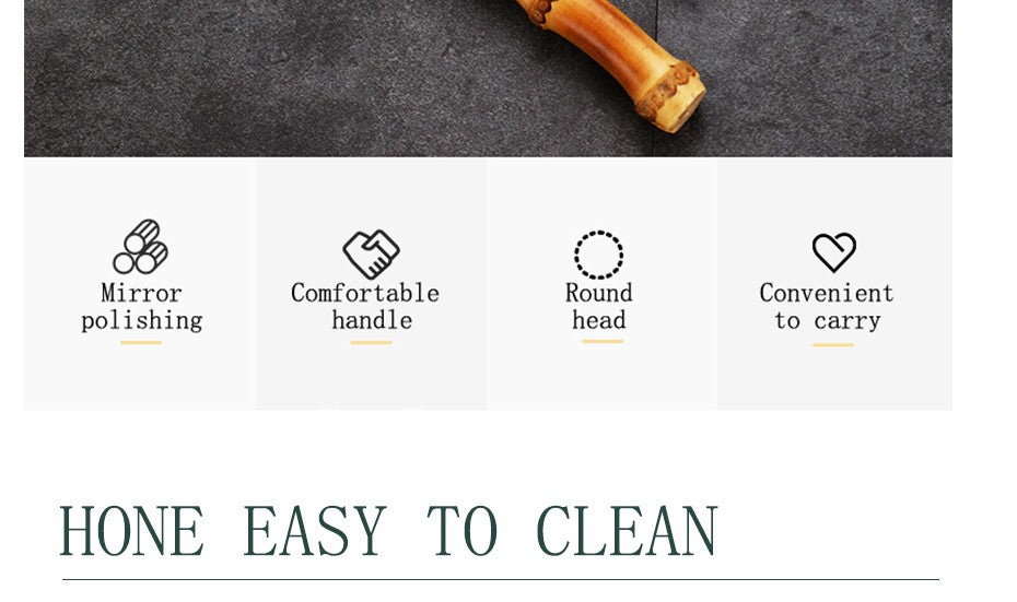 Conjunto de Talheres com Cabo de Bambu Natural, Talheres de Aço Inoxidável, Talheres de Cozinha, Inclui Garfos Colheres Facas Talheres