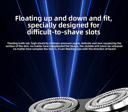 Powerful Dual Blade Mini Electric Smart Shaver Digital Display Beard Trimmer Tool 36Db Household& Car