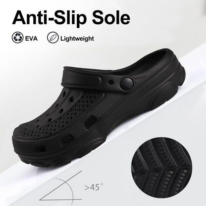 LItfun Adjustable Garden Clogs Breathable Cozy Home Shoes Men Clogs Sandals Arch Support Sandals For Men Classic Clogs Slippers