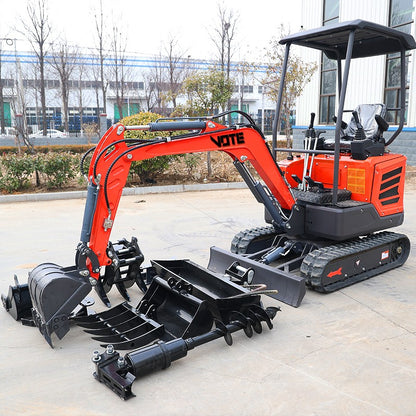 Mini Escavadeira 1 Ton Motor Kubota EURO 5 China Barato 2 Ton Escavadeira de Esteira 1.8 Ton para uso doméstico Escavadeira agrícola de 3 Ton para venda personalizada