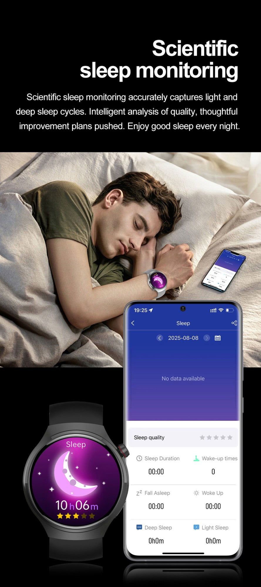 Smartwatch Esportivo Watch 4 Pro Masculino Tela AMOLED HD 360*360 Frequência Cardíaca Chamada Bluetooth IP68 À Prova D'água Música Novo SmartWatch 2025