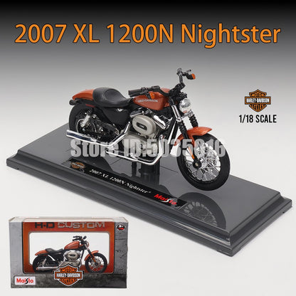 Maisto 1:18 Harley-Davidson Motorcycle 2022 Road King Fat Bob 114 Pan America 1250 Alloy Motorcycle Model Toy Car Collection