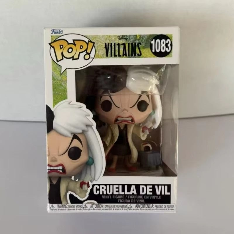 Boneca de Ação Funko Pop Vilão da Disney Modelo Cruella De Vil Escultura em Vinil Bonecas Edição Limitada Coleção Presente Comemorativo