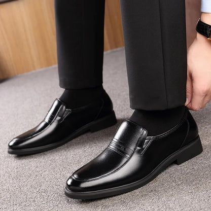Mens 6CM Height Increase Dress Shoes Fashion Pointed Toe Business Casual Elevator Shoes Leather Oxfords Shoes Zapatos De Hombre