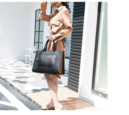 MOTAORA 2025 New Women Handbag Fashion Leather Shoulder Bag Ladies Large Capacity Messenger Bags Laptop Bag For 14" Macbook Air