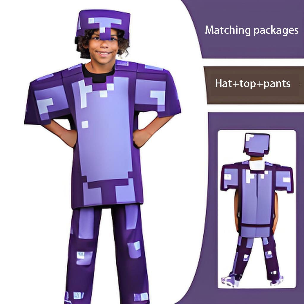 Diamond style armor in the block world | cosplay costumes for game characters | adult wearable armor