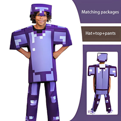 Diamond style armor in the block world | cosplay costumes for game characters | adult wearable armor