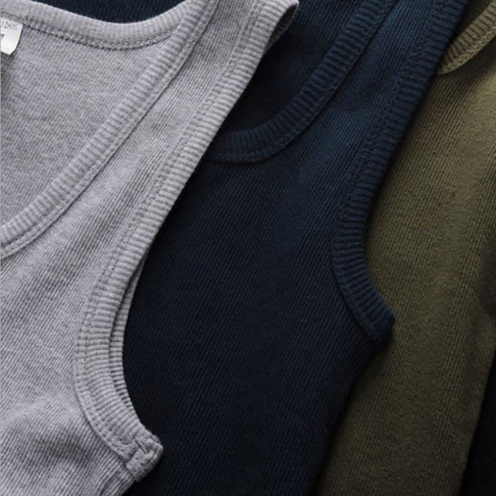 3pcs/lot Cotton Mens Tank Tops Sleeveless Solid Muscle Vest Undershirts Men's Clothes U-neck Gym Clothing Women Sleeveless Shirt