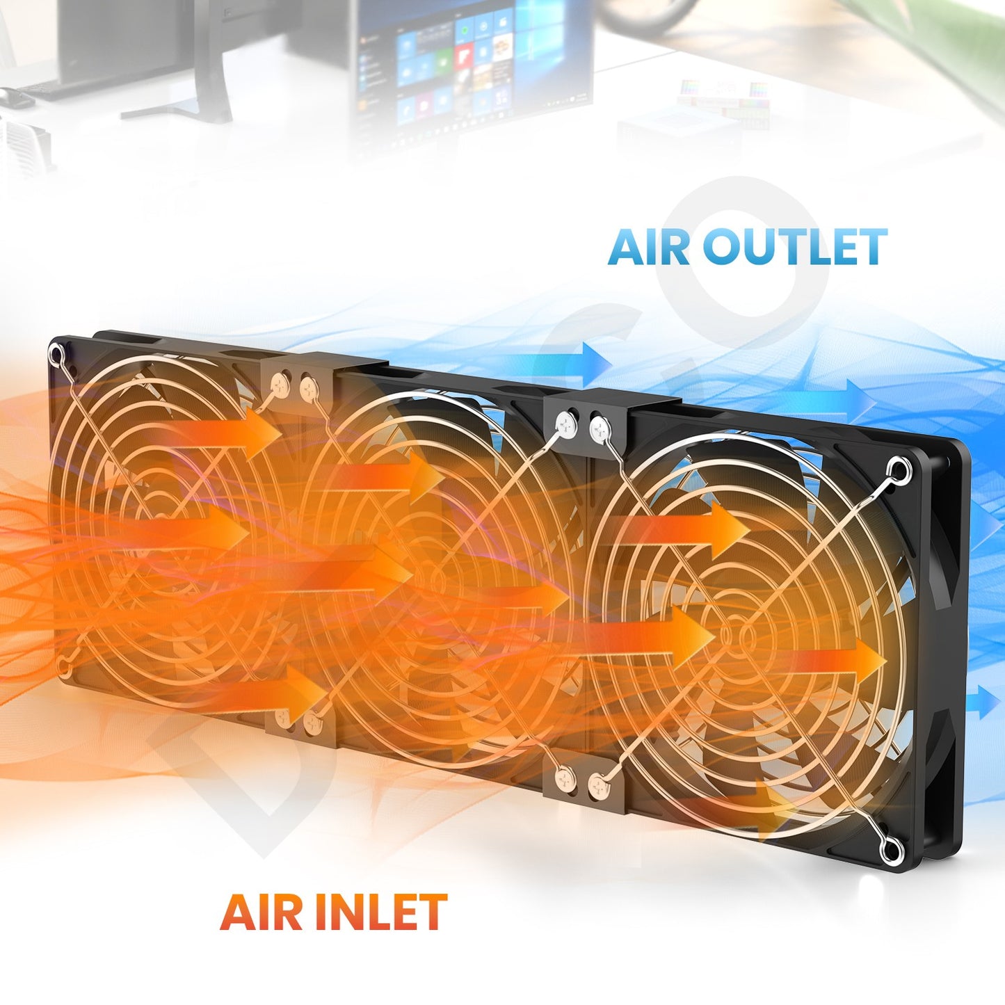 120mm 3000RPM Fan Cooling With Controller 12cm 12V 220V Btc Machine Chassis Workstation Cabinet Radiator Server Fan