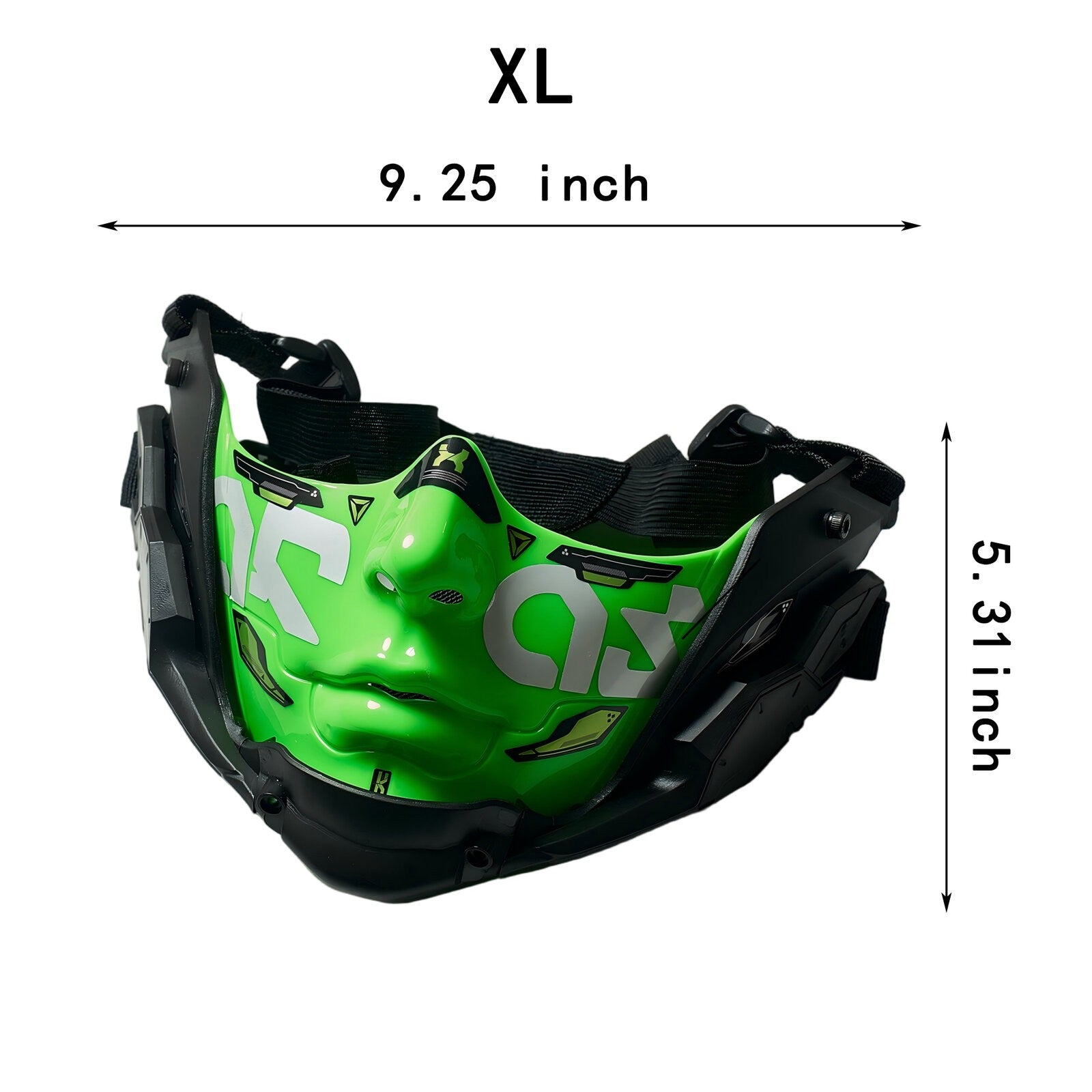 14 Color Two Sizes Cyberpunk Half Face Mask Halloween Cosplay Mask Adjustable Strap Breathable Comfort Party Costume Face Cover