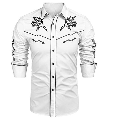 Top Men's Shirt Western Tribal Ethnic Style Designer Design Rose High Quality Luxury Men Sports Leisure Outdoor Party 2023 New