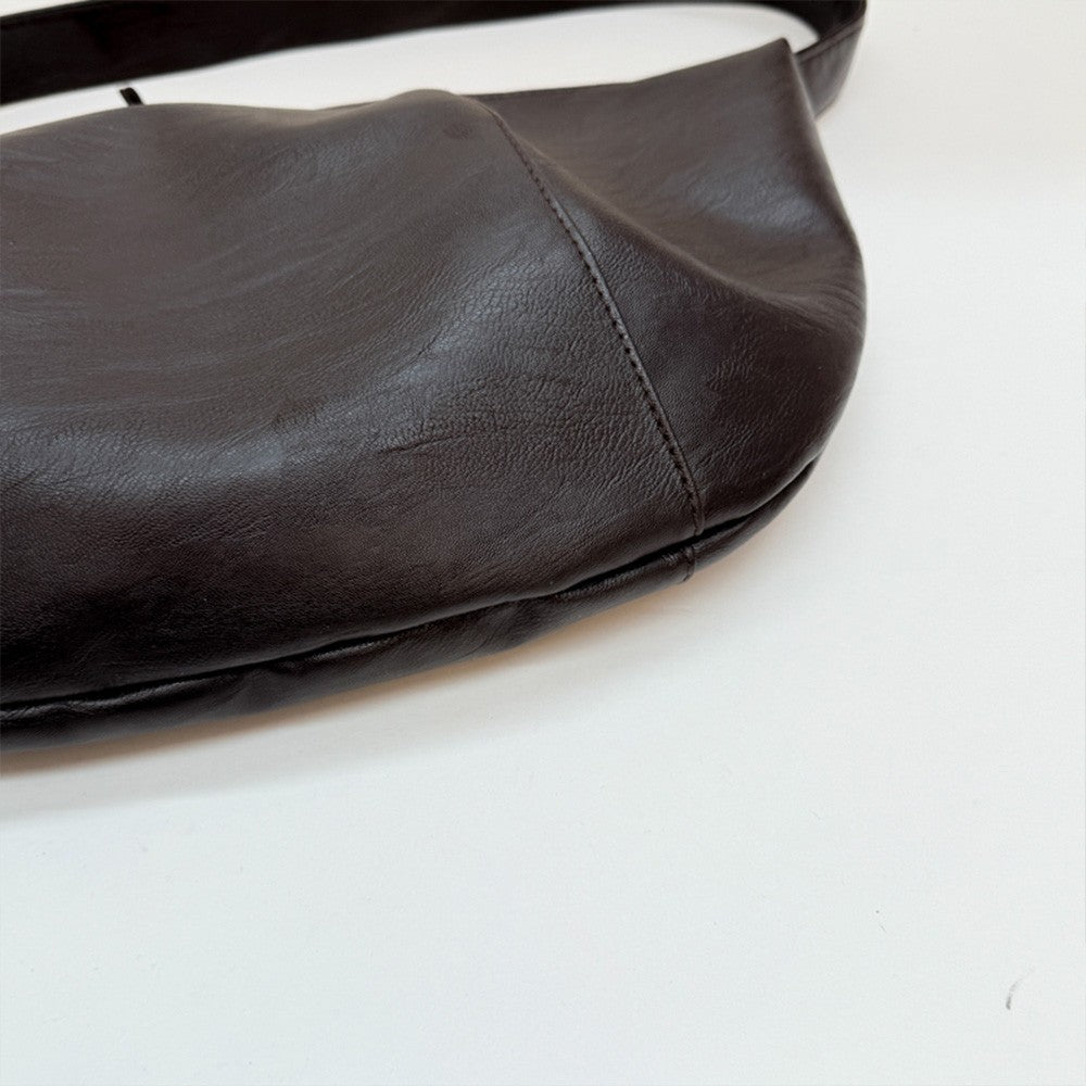 Small Niche Design Women's Large-Capacity Autumn and Winter Versatile Wide-Strap Single Shoulder Crossbody Dumpling Bag