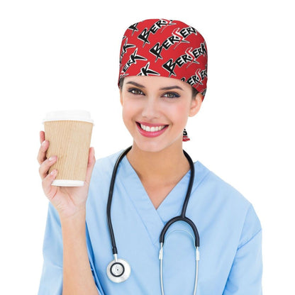 Touca Cirúrgica Clássica Personalizada com Logo de Anime Japonês B-Bereserks para Homens e Mulheres, Touca de Médico e Enfermeiro para Dentista