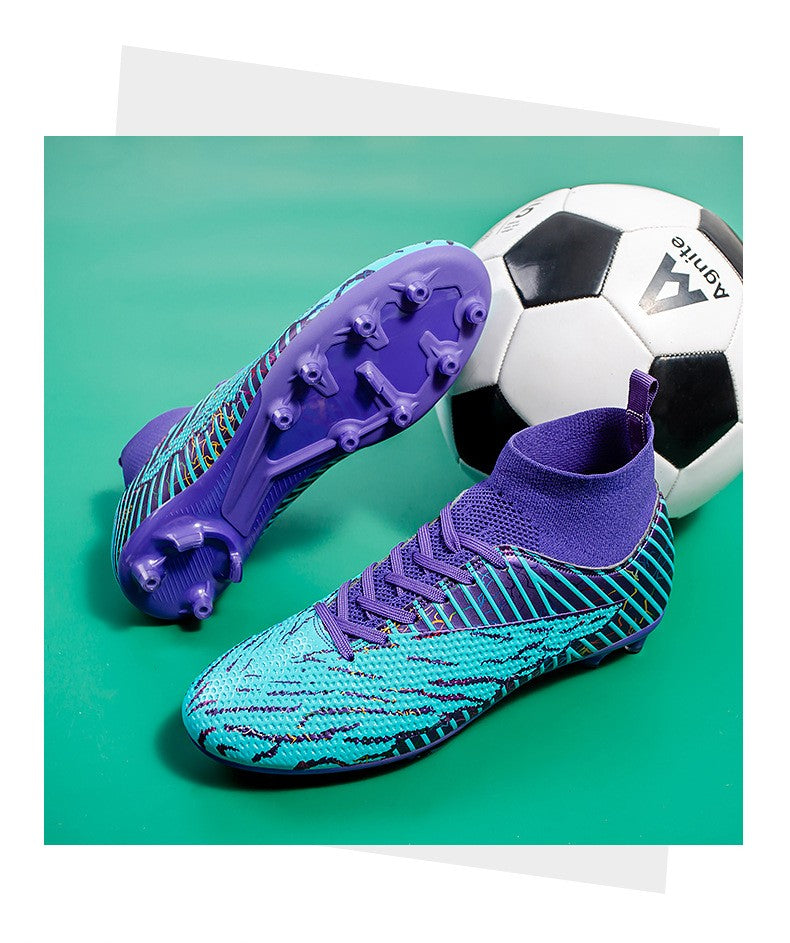 Men Light Soccer Shoes Size 35-45 Boys Soccer Shoes Football Boots High Ankle Kids Cleats Training Sport Sneakers Football Shoes