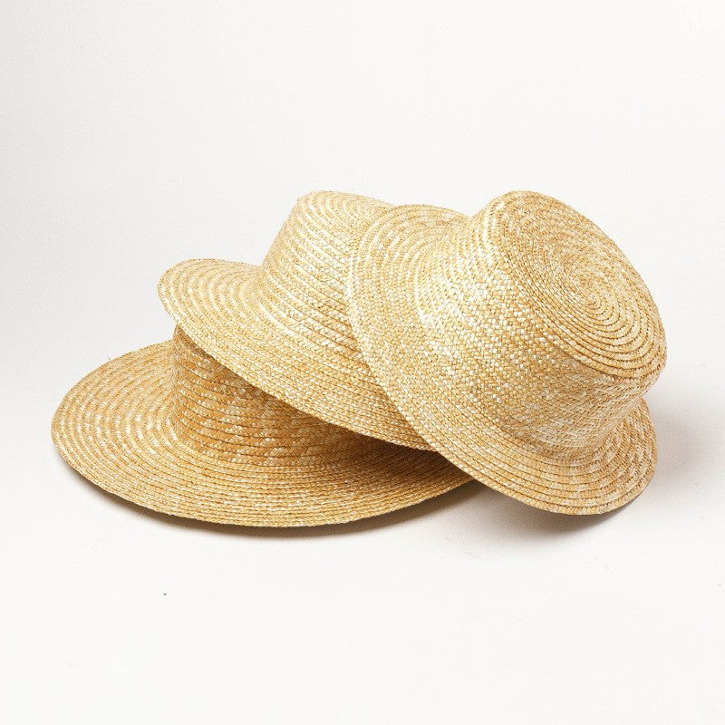 Chapéu de palha liso personalizado Chapéu boater de verão Fedora Chapéu de sol de praia Chapéu de palha base para fascinator artesanal