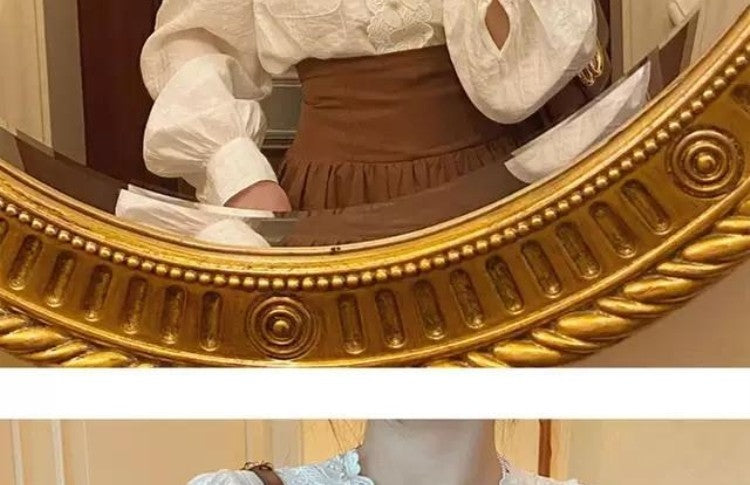 Autumn Outfit Set Women's 2023 New Court Sle Retro irt Versatile Mid-Length A-Line  Skirt for Pear aped Body