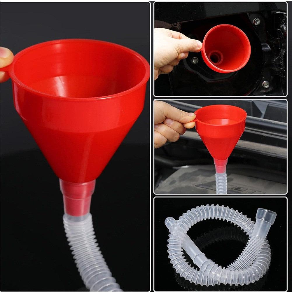 Funil Universal Telescópico Para Abastecimento De Carro Funis Para Gasolina E Óleo De Motor De Carro E Moto Com Mangueira Destacável